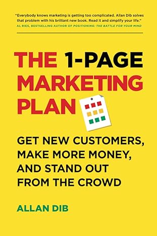 1-Page Marketing Plan (A5 hardcover) 416 pages