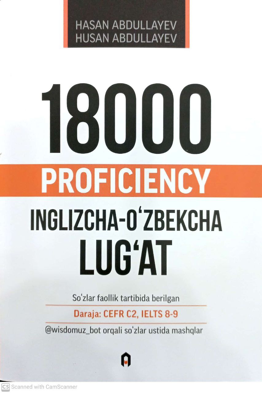18000 Proficiency inglizcha-o'zbekcha lug'at (A5,yumshoq) 576 bet