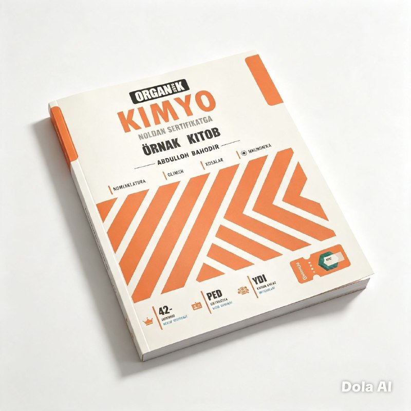 Organik kimyo Noldan sertifikatga O'rnak kitob (А4.5 yumshoq) 272 bet