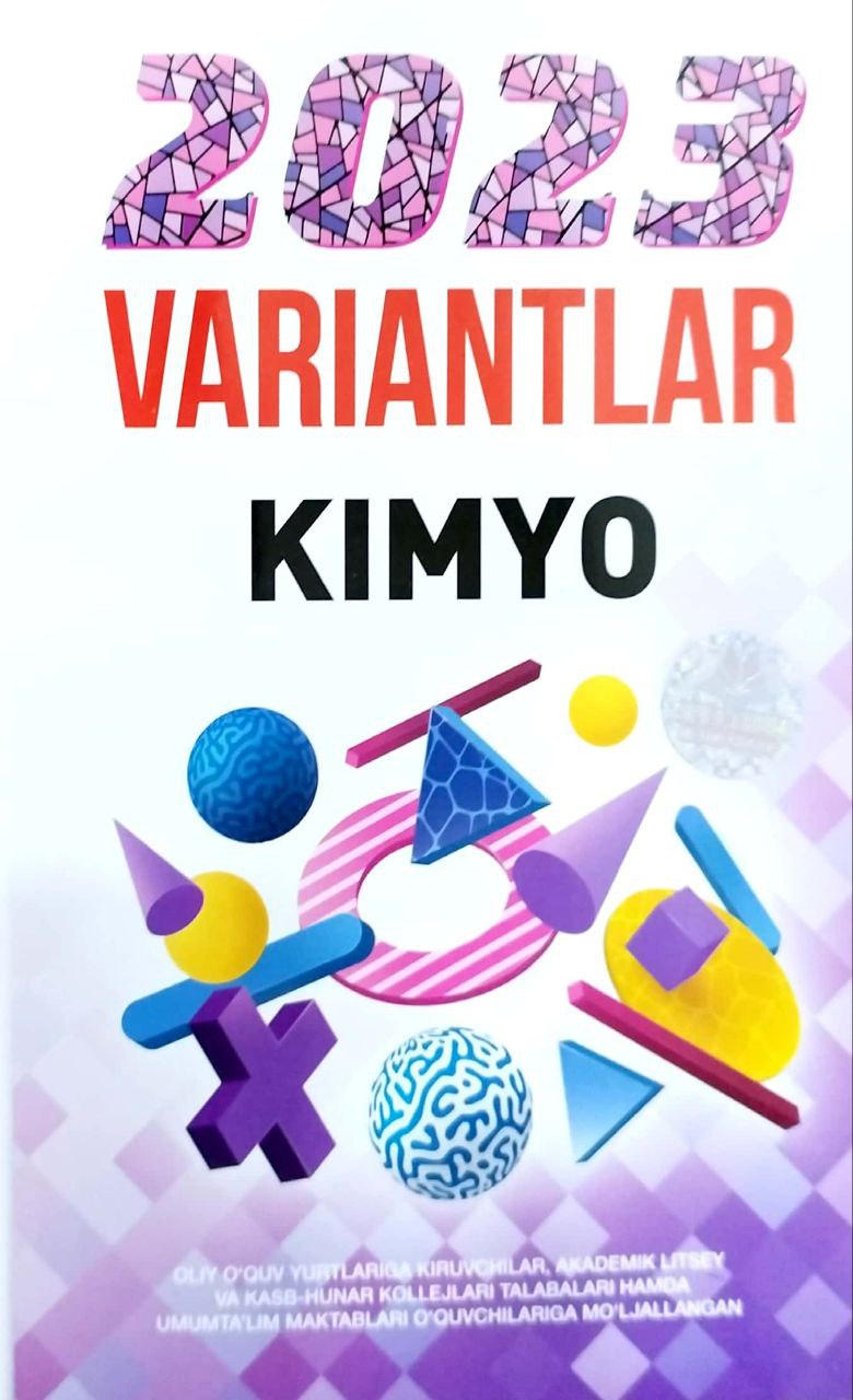 2023 variantlar kimyo (A5,yumshoq) 128 bet