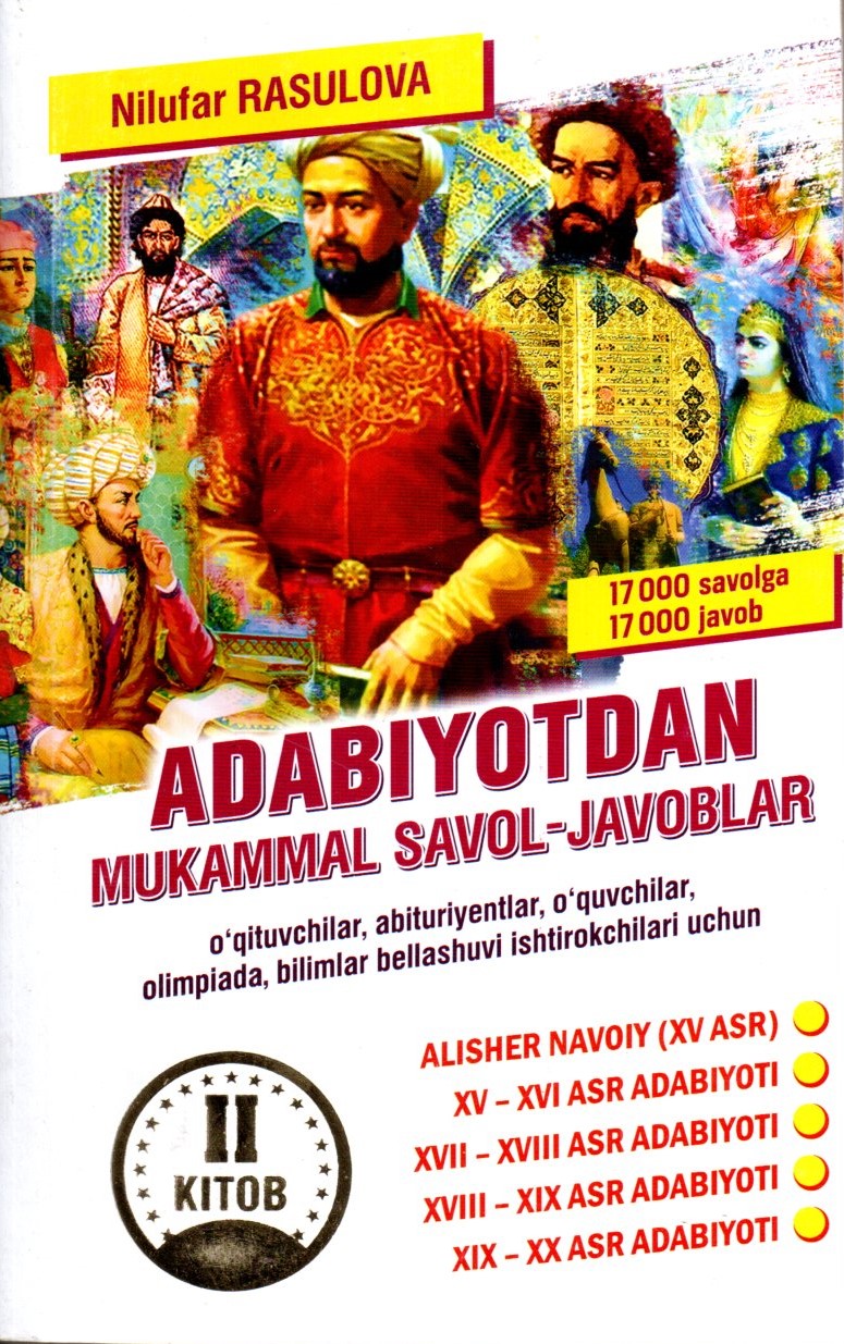 Adabiyotdan mukammal savol-javoblar 2-kitob (A5,yumshoq)