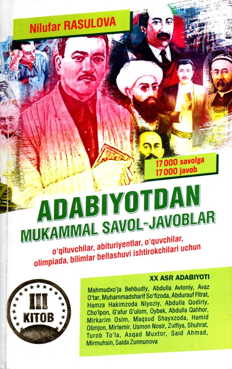 Adabiyotdan mukammal savol-javoblar 3-kitob (A5,yumshoq)
