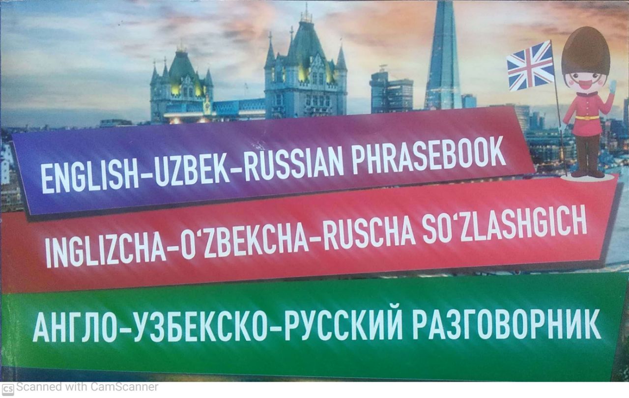 English-Uzbek-Russian phrasebook (разговорник) А6 yumshoq (uzkiy) 224 bet