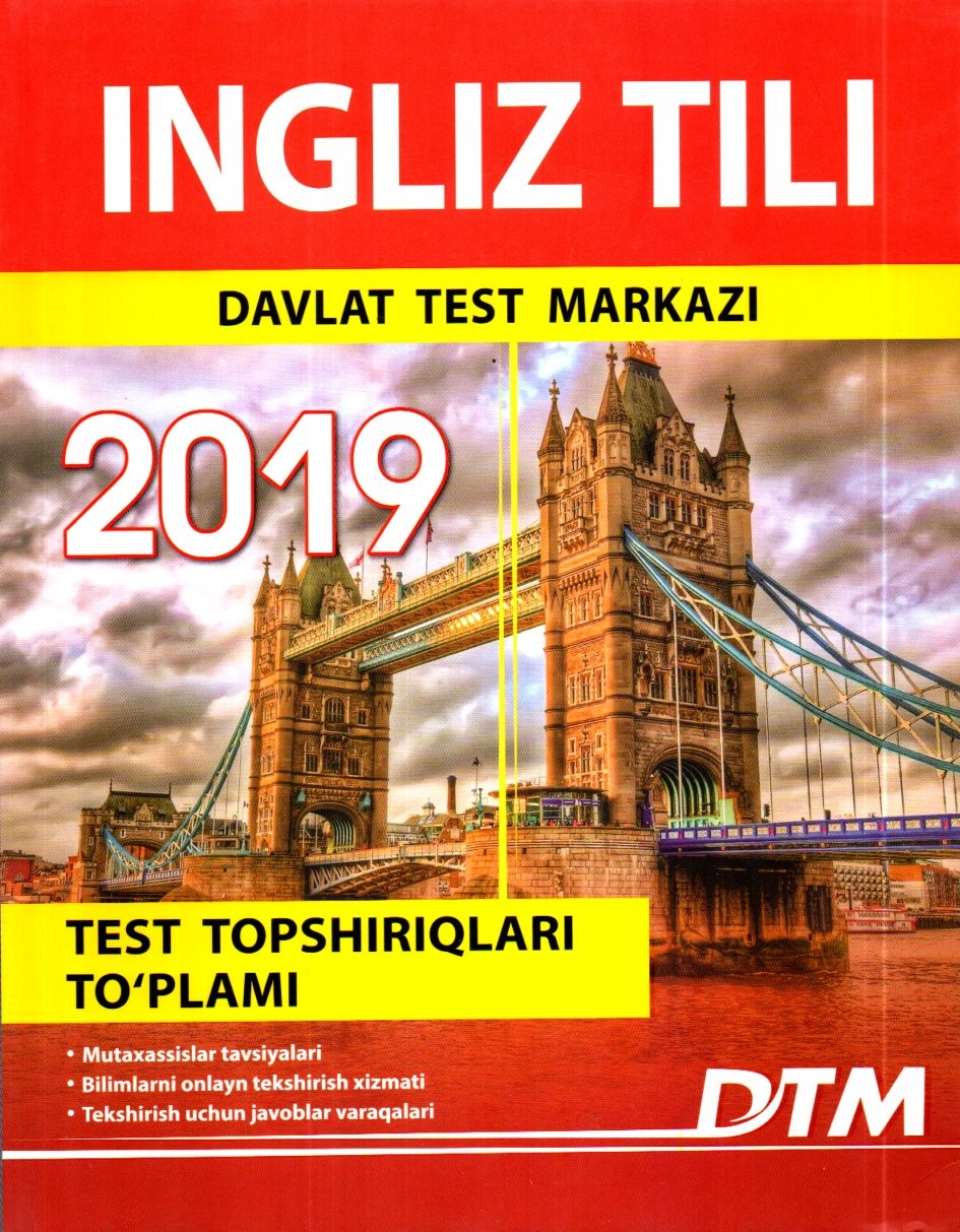 Ingliz tili 2019 Davlat Test Markazi (А4, yumshoq)