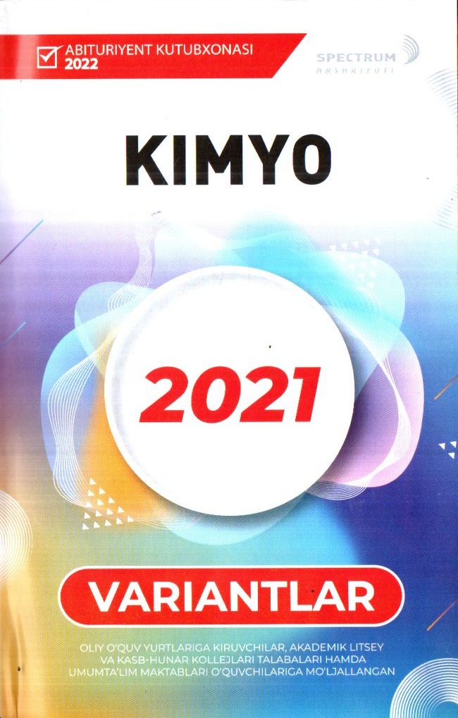 Kimyo 2021 variantlar (A5,yumshoq)
