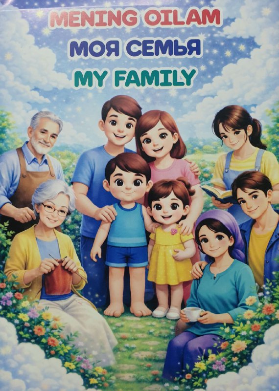 Mening oilam Моя семья My Family А6 юмшоқ (кирилл + лотин)