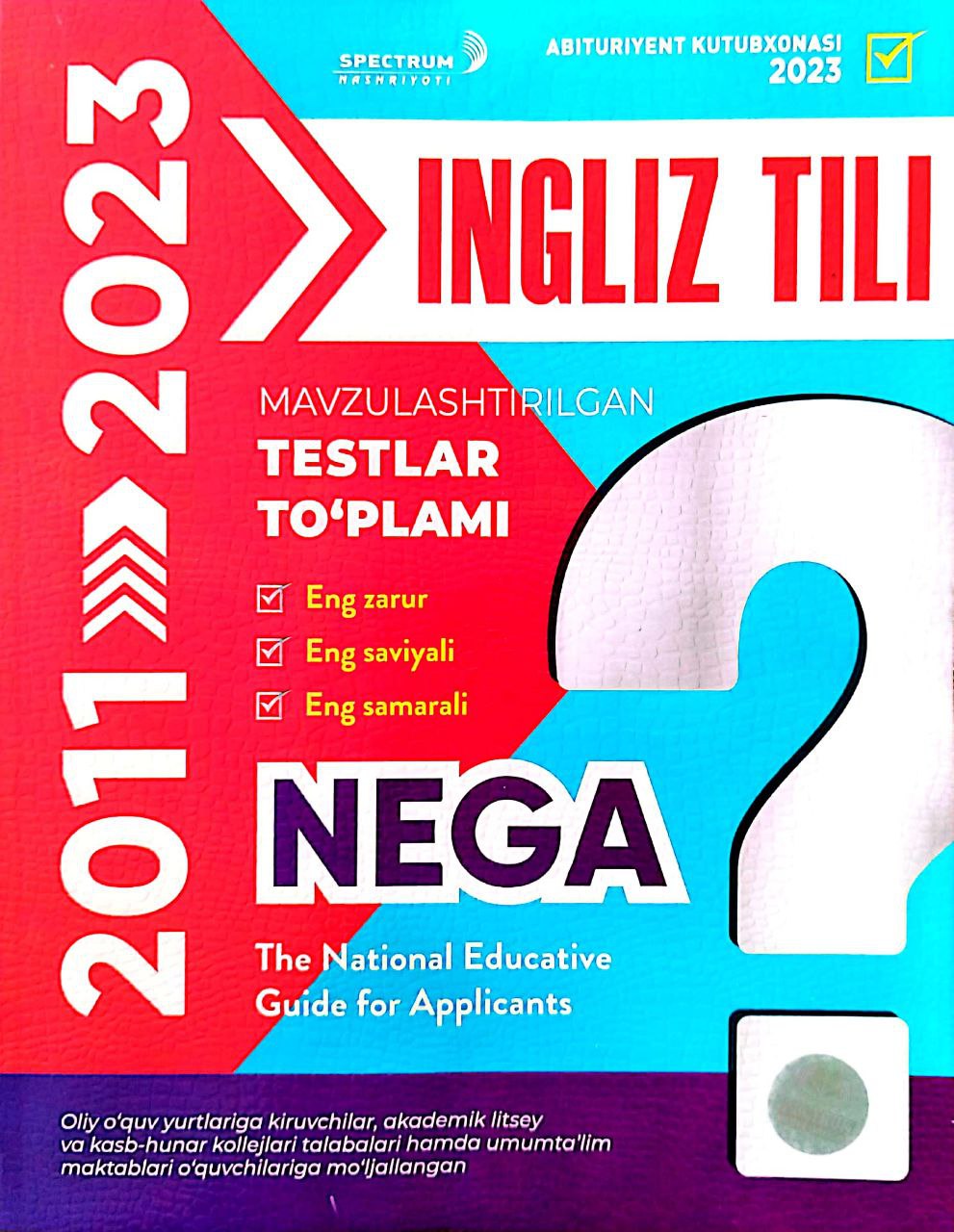Nega ingliz tili 2011-2023 (А4, yumshoq) 272 bet