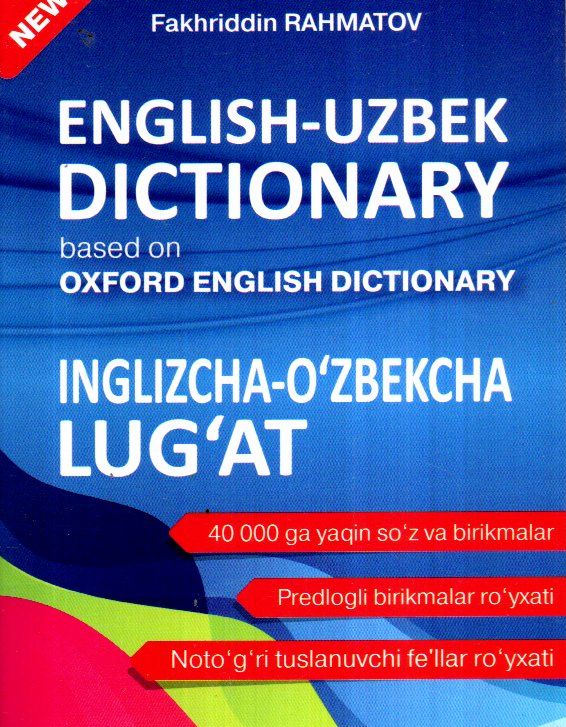 New English-Uzbek dictionary based on Oxford english dictionary (А6, yumshoq) 864 bet