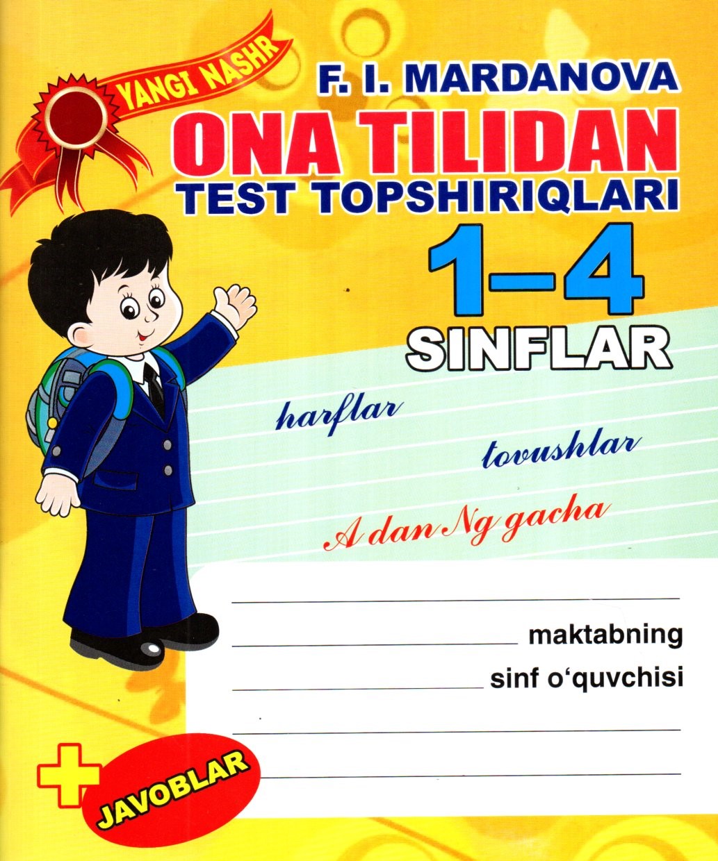 Ona tilidan test topshiriqlari 1-4- sinflar (А5, yupqa)