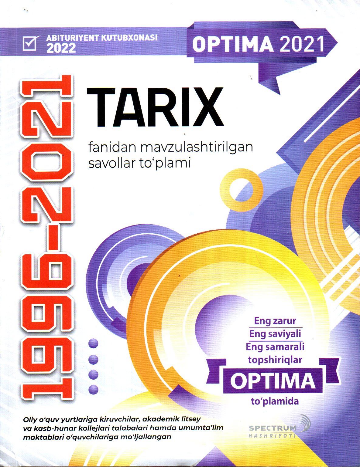 OPTIMA Tarix fanidan mavzulashtirilgan savollar to'plami 1996-2021 (А4, yumshoq)