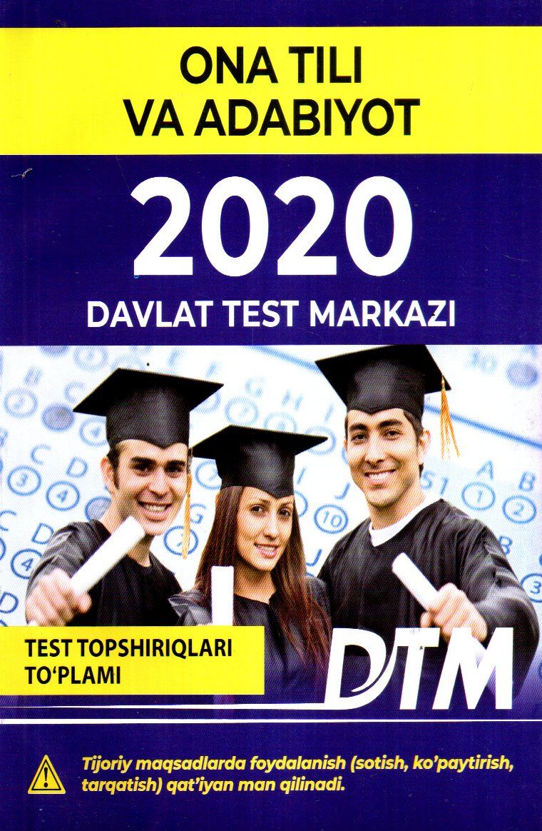 Ona tili va adabiyot 2020 Davlat test markazi (A5,yumshoq) 128 bet
