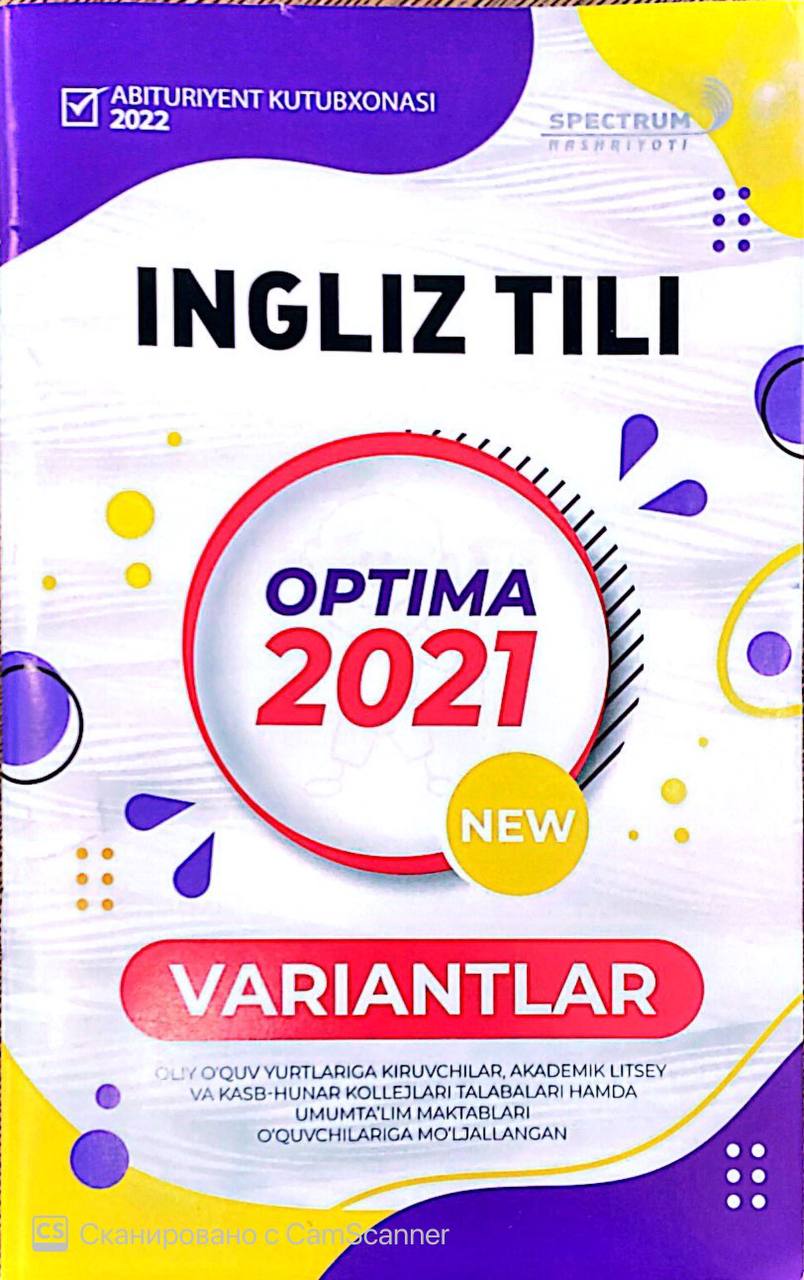 Optima Variantlar Ingliz tili 2021 (А5, yumshoq)